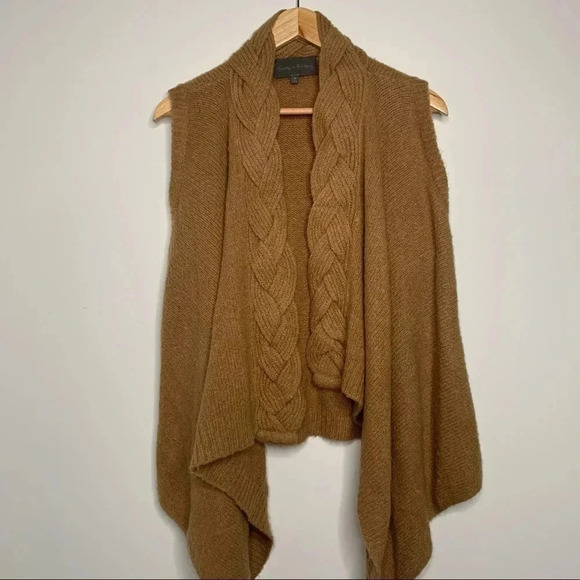 Anthropologie Sunday in Brooklyn Braided Open Sweater Vest Size Medium - Picture 3 of 10